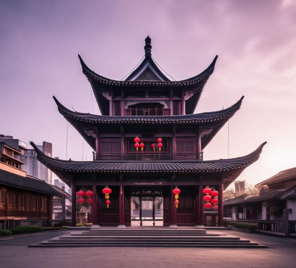鹿邑紫云阁,历史遗迹与现代景观的结合 鹿邑紫云阁,历史遗迹与现代景观的结合